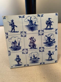 Handmade Delft Porcelain Tile – “Life in Holland” (9-Scene) – 6” x 6”